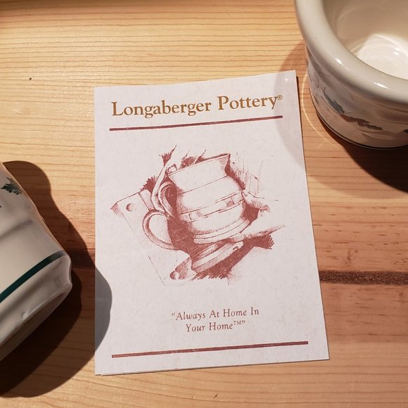 Longaberger Pottery Holly Candle Votives - Picture 3 of 6